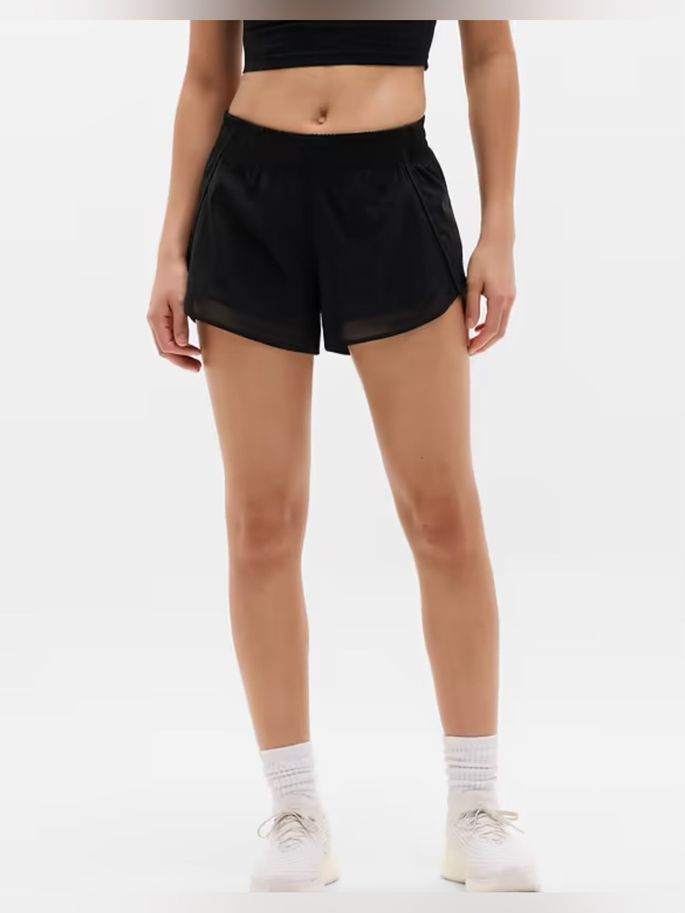 Athleta Mesh Racer Run Mid Rise 4" Short - Picture 8 of 12